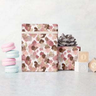 Guld Glitter Rosa  Dots Wrapping Papper Roll Presentpapper