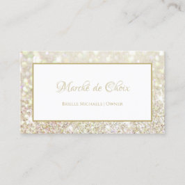 Guld Glitter Salon Skönhetsspecialist Visitkort