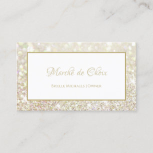 Guld Glitter Salon Skönhetsspecialist Visitkort