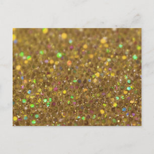 Guld Glitter: Se bild Vykort