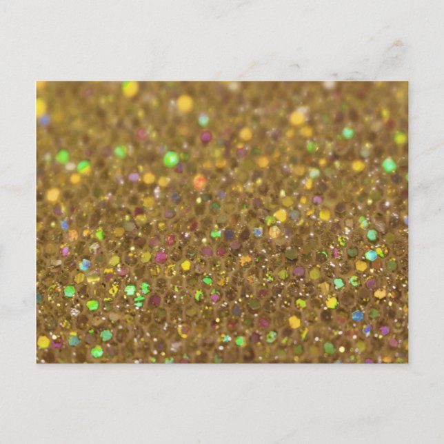 Guld Glitter: Se bild Vykort (Framsida)