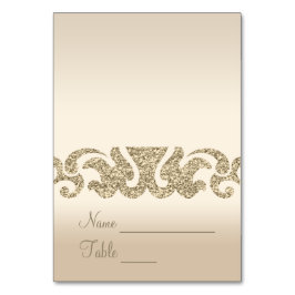 Guld Glitter: Se Bröllop-miljökort Bordsnummer