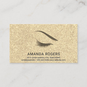 Guld Glitter Shimmer Glamour Visitkort