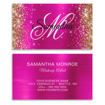 Guld Glitter Shock rosa Foil Finare Monogram