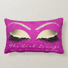 Guld Glitter Shock rosa Makeup Öga Lash Beauty Lumbarkudde