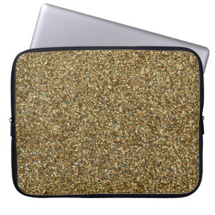 Guld Glitter Skriv ut Laptop sleeve