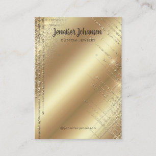Guld glitter-smyckeshållare visitkort