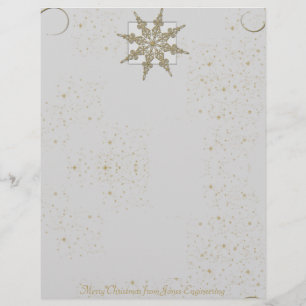Guld Glitter Snowflake på vintervita bakgrunden