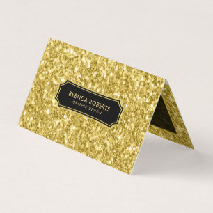 Guld Glitter & Sparkles Visitkort