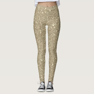 Guld Glitter Sparkly Elegant Classy Girly Cute Leggings