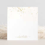 Guld Glitter Sparkly Elegant Glamous-skript Anteckningsblock<br><div class="desc">Skapa ditt eget personlig guld diamant gnistra-anteckningsblock med ditt anpassningsbar moderna handskrivna skript namn.</div>