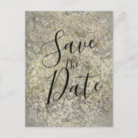 Guld Glitter Spricka Modern Chic Spara Datum