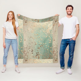 Guld Glitter Stardust on Sea Grönt Whimsical Fleecefilt