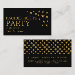 Guld Glitter Stars, Bachelorette Party Biljett