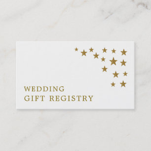 Guld Glitter Stars gift-kort Tidsbeställning Kort