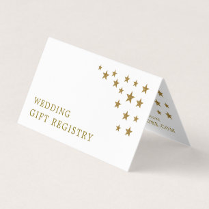 Guld Glitter Stars gift-kort Visitkort