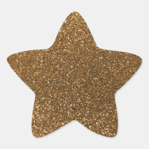Guld- glitter stjärnformat klistermärke