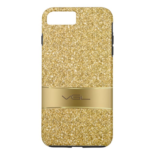Guld Glitter Struktur Case-Mate iPhone Skal (Baksida)