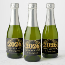 Guld Glitter Svart Gott Nytt År 2026