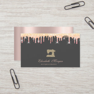 Guld Glitter Sy Machine Glitter Dropp Bakverk Visitkort