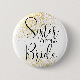 Guld Glitter syster till bride bröllop Button Knapp