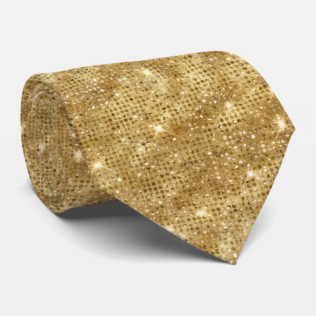 Guld Glitter Tie Slips (Rullad)
