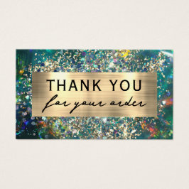 Guld glitter, totalt opalt rabattkort visitkort