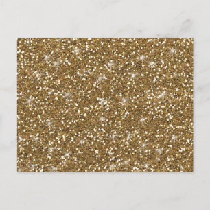 Guld Glitter tryckt Vykort