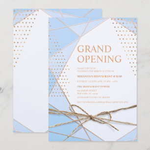 Guld glitter-typografi Restaurant storöppning Inbjudningar