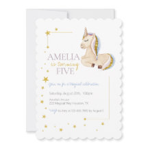 Guld Glitter Unicorn Rainbow Födelsedagsfest