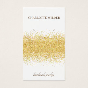 Guld Glitter vid Vita  Visitkort