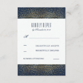 Guld Glitter Vintage flottans Bröllop OSA-kort OSA Kort