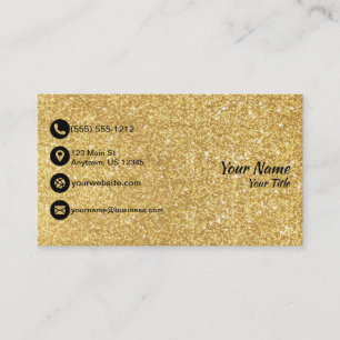 Guld- glitter visitkort