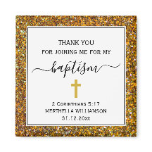 Guld Glitter VUXEN BAPTISM Tack