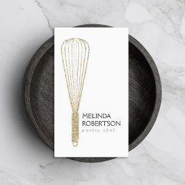 Guld Glitter Whisk Bakery Visitkort