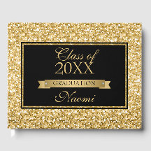 Guld Glitter White Sparks