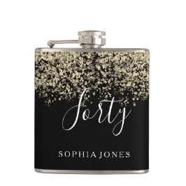 Guld Glitter Womans Manar 40:e födelsedag Party Gi Fickplunta