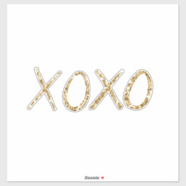 Guld Glitter XOXO Klistermärken