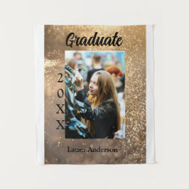 Guld glitterfoto examen lägg till namn klass text