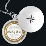 Guld- glitterGlam ska dig är maid of honor Silverpläterat Halsband<br><div class="desc">Du planerar den mest speciella dagen av ditt liv,  och detta för looksilver ska för guld- glitter glam halsband gör din potentiella maid of honorkänselförnimmelse extra sakkunnig för!!! Denna inbjudan är ett unikt och en roligt långt att fråga dina vänner att fira med dig.</div>