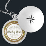 Guld- glitterGlam ska dig är maid of honor Silverpläterat Halsband<br><div class="desc">Du planerar den mest speciella dagen av ditt liv,  och detta för looksilver ska för guld- glitter glam halsband gör din potentiella maid of honorkänselförnimmelse extra sakkunnig för!!! Denna inbjudan är ett unikt och en roligt långt att fråga dina vänner att fira med dig.</div>