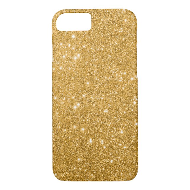Guld- glittergnistratryck Case-Mate iPhone skal (Baksida)