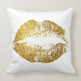 Guld- glitterläppar #2 kudde
