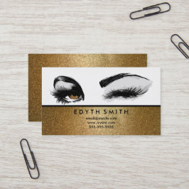 Guld- glitterMascara eller ögonfransvisitkort Visitkort