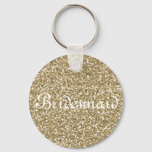 Guld- glitterpersonligbrudtärna nyckelring