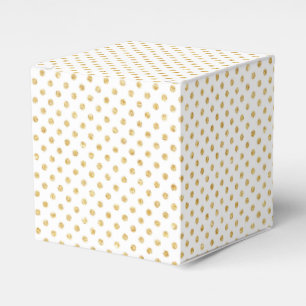 Guld- glitterpolka dotsmönster presentaskar