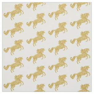 Guld- glitterUnicorntyg Tyg