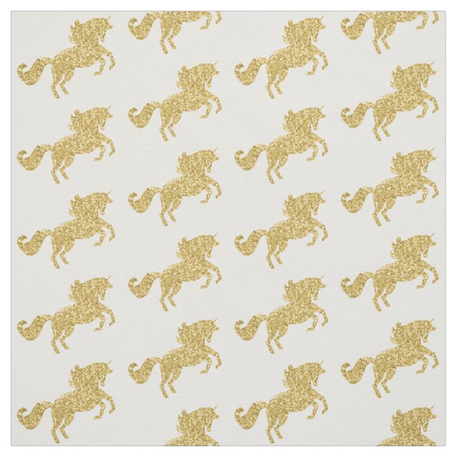 Guld- glitterUnicorntyg Tyg (Provkarta)