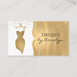 Guld- Glittery klänningSeamstressvisitkort Visitkort