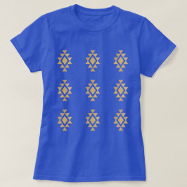 Guld Glittery Mojave Mönster T Shirt